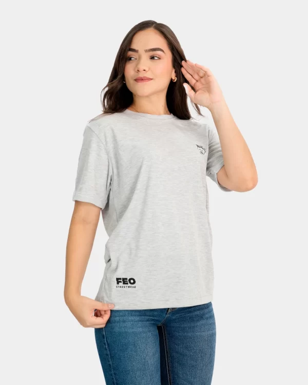 polo para mujer GRIS frontal feo streetwear