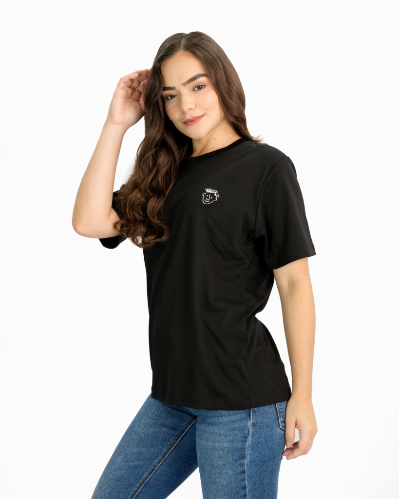 polo para mujer NEGRO frontal feo streetwear 2