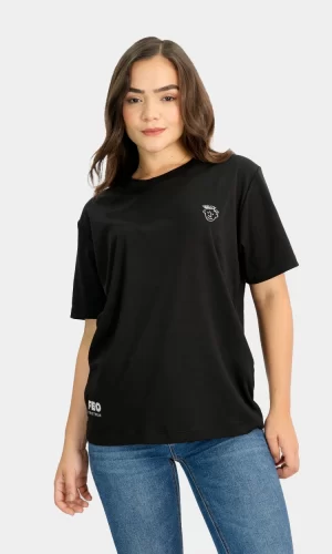 polo para mujer NEGRO frontal feo streetwear