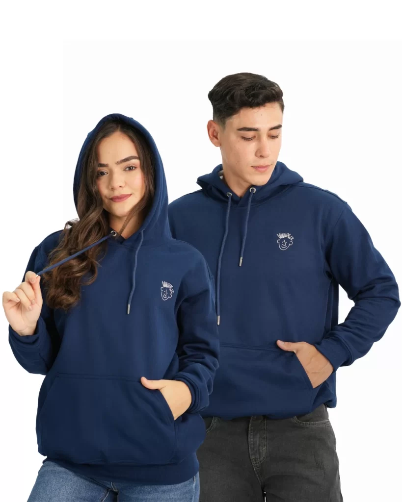 Hoodie color azul oscuro Feo Streetwear 1