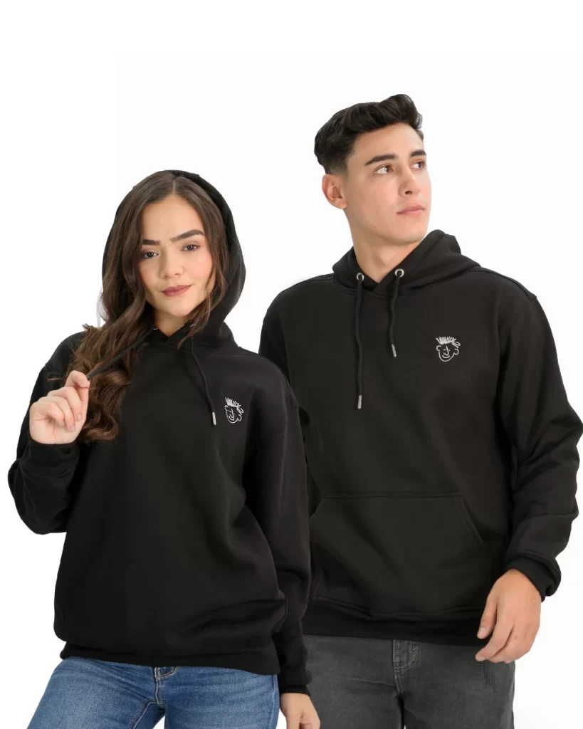 Hoodie color negro Feo Streetwear 16
