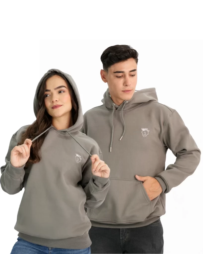 Hoodie color plomo Feo Streetwear 6