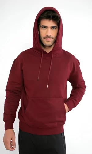 hoodie color rojo polera para hombre