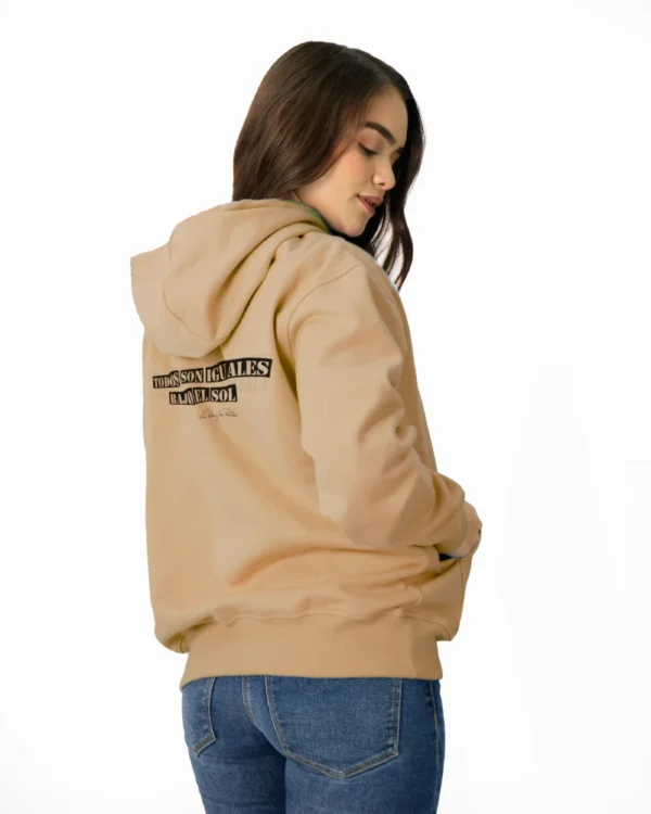 hoodie polera para mujer BEIGE todos son iguales