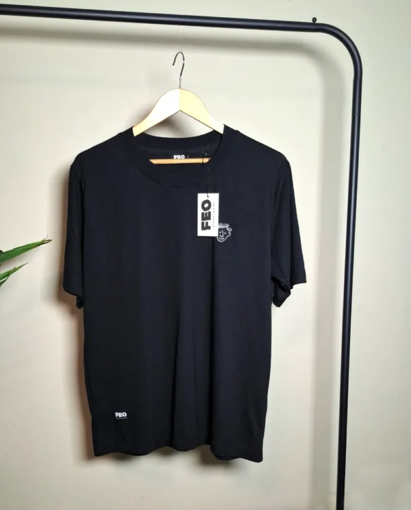 polo negro streetwear pima